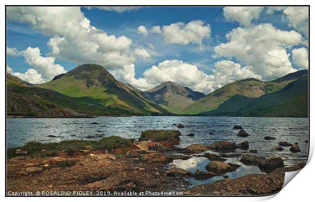 "Afternoon shadows at Wastwater" Print by ROS RIDLEY