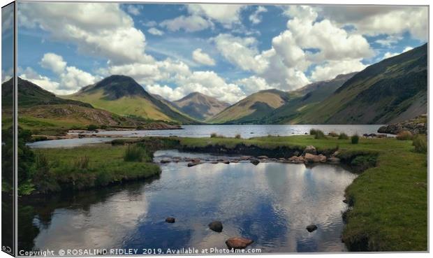 "Cloud reflections Wastwater" Canvas Print by ROS RIDLEY
