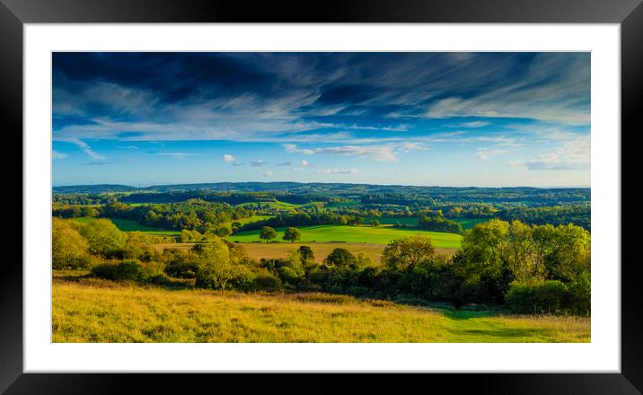 View from Newlands Corner Surrey England  Framed Mounted Print by Philip Enticknap