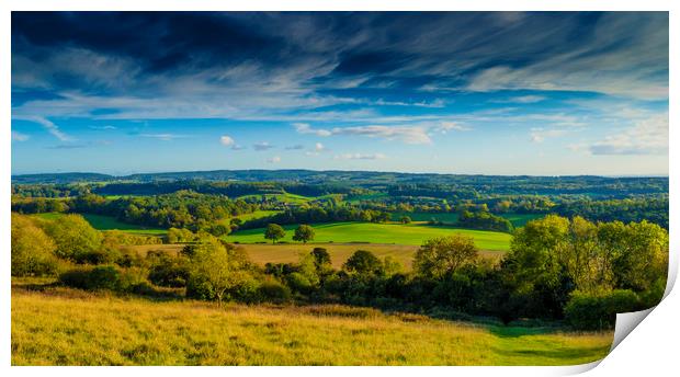 View from Newlands Corner Surrey England  Print by Philip Enticknap