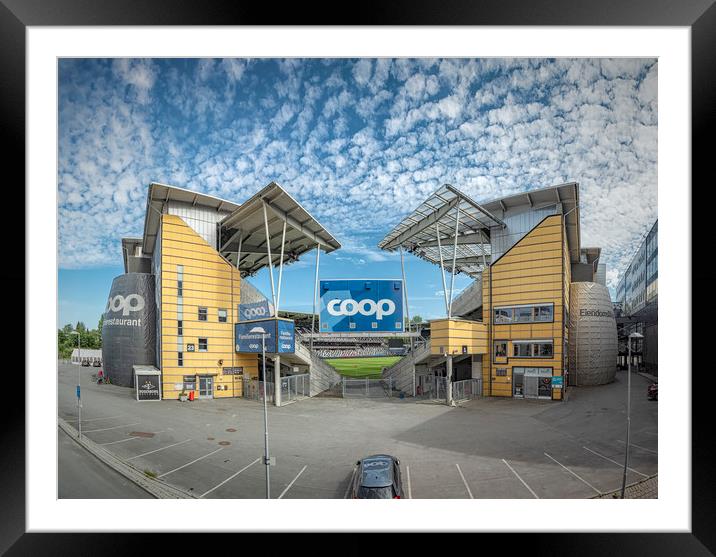 Trondheim Football Stadium Corner View Framed Mounted Print by Antony McAulay