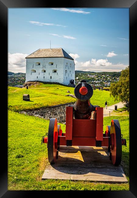 Trondheim Kristiansten Fortress with Canon Framed Print by Antony McAulay