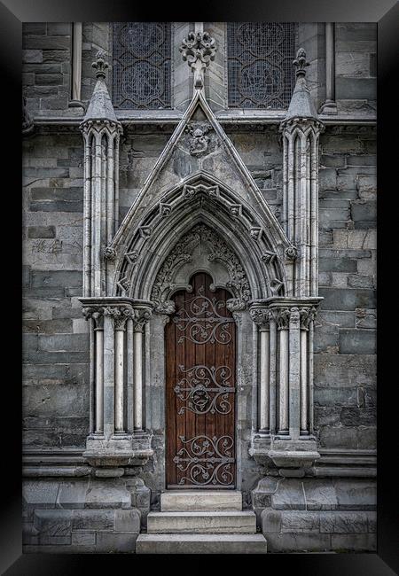 Trondheim Nidaros Cathedral Small Side Door Framed Print by Antony McAulay