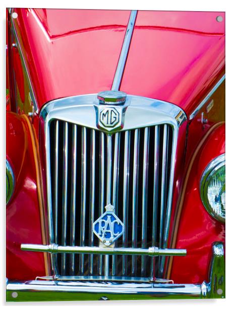 MG TF Classic Car  Acrylic by Philip Enticknap
