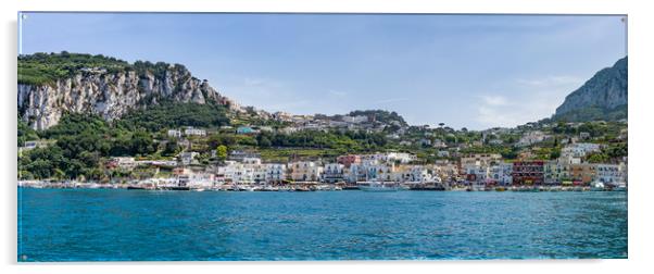 Capri from the sea Acrylic by David Belcher