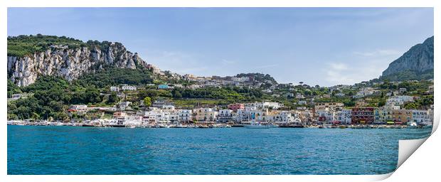 Capri from the sea Print by David Belcher