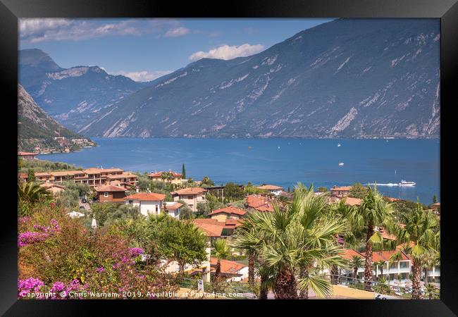 Lake Garda - Limone Framed Print by Chris Warham