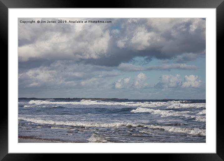 Seascape in blue and grey Framed Mounted Print by Jim Jones