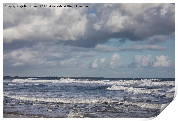 Seascape in blue and grey Print by Jim Jones