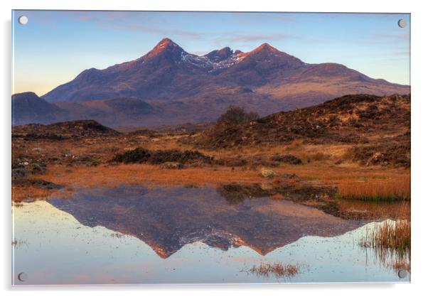 The Cuillin at Sunrise Acrylic by Miles Gray