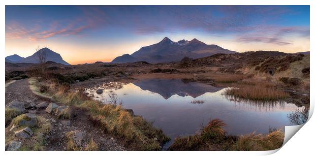 The Cuillin at Sunrise, Skye Print by Miles Gray