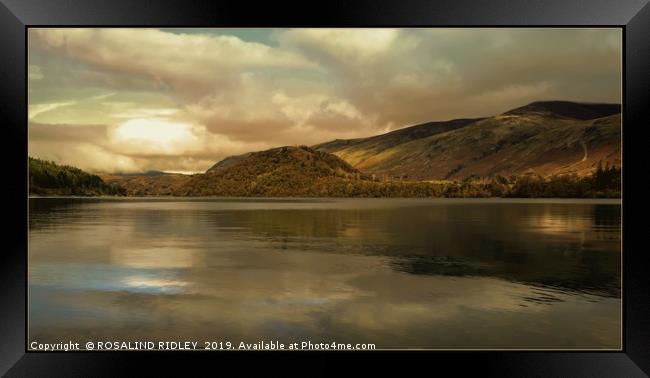 "Evening light across the lake" Framed Print by ROS RIDLEY
