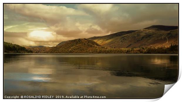 "Evening light across the lake" Print by ROS RIDLEY