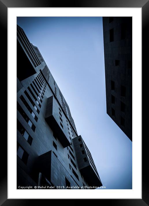 Modern buildings in Sant Marti district of Barcelo Framed Mounted Print by Mehul Patel