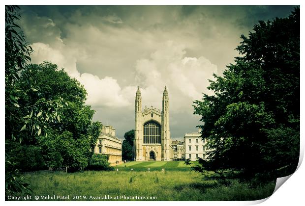 The Backs and King's College Chapel, Cambridge Print by Mehul Patel