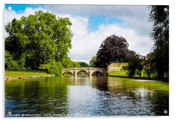 River Cam by The Backs, Cambridge, England, UK Acrylic by Mehul Patel