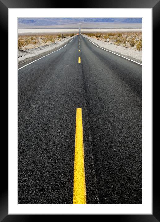 Desert Road Framed Mounted Print by David Hare