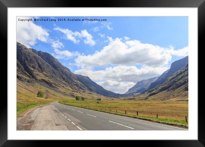 Road to Glen Coe Framed Mounted Print by Richard Long