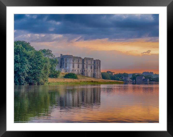 Carew Castle, Pembrokeshire. Framed Mounted Print by Colin Allen