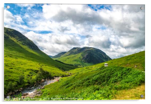 Glen Etive in Scotland Acrylic by Antony Atkinson