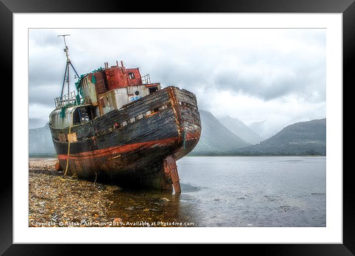 Old Boat at Corpatch Scotland Framed Mounted Print by Antony Atkinson