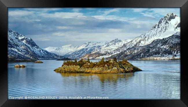 "Blue hour Norway 2" Framed Print by ROS RIDLEY