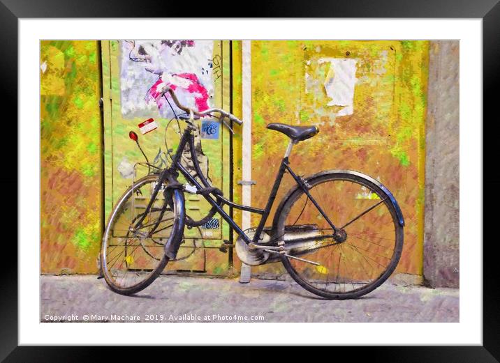 The Bicycle Framed Mounted Print by Mary Machare
