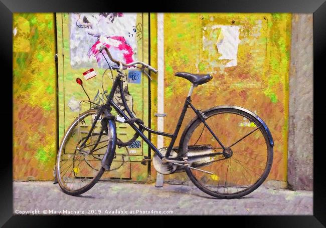 The Bicycle Framed Print by Mary Machare
