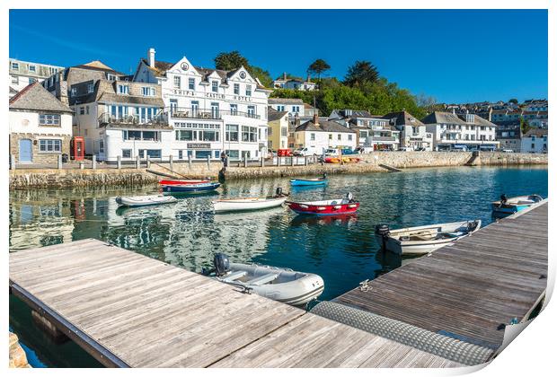 St Mawes harbour Print by Andrew Michael