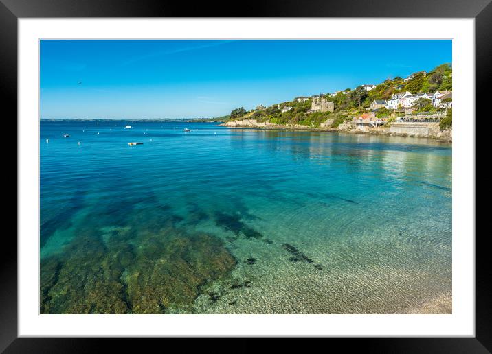 Clear waters of St Mawes Framed Mounted Print by Andrew Michael