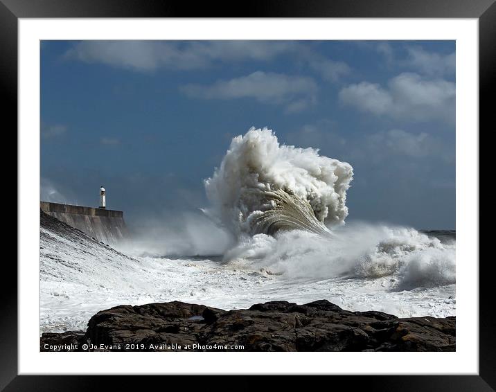 JoEvans The Maelstrom at Porthcawl Lighthouse Framed Mounted Print by Jo Evans