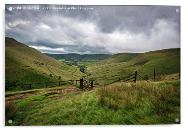 Peak District Pennine Way View  Acrylic by Alan Barr