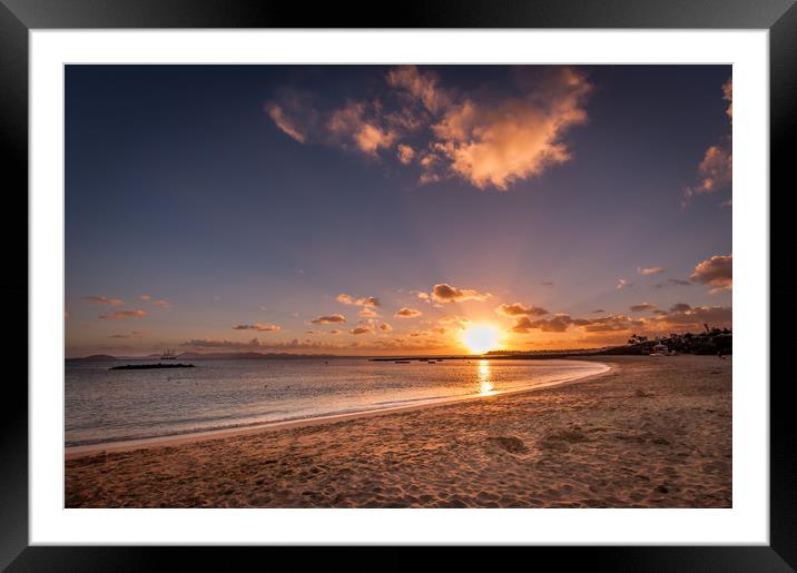 Stunning Sunset at Playa Dorada  Framed Mounted Print by Naylor's Photography