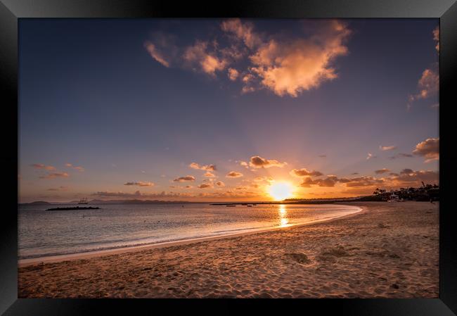 Stunning Sunset at Playa Dorada  Framed Print by Naylor's Photography