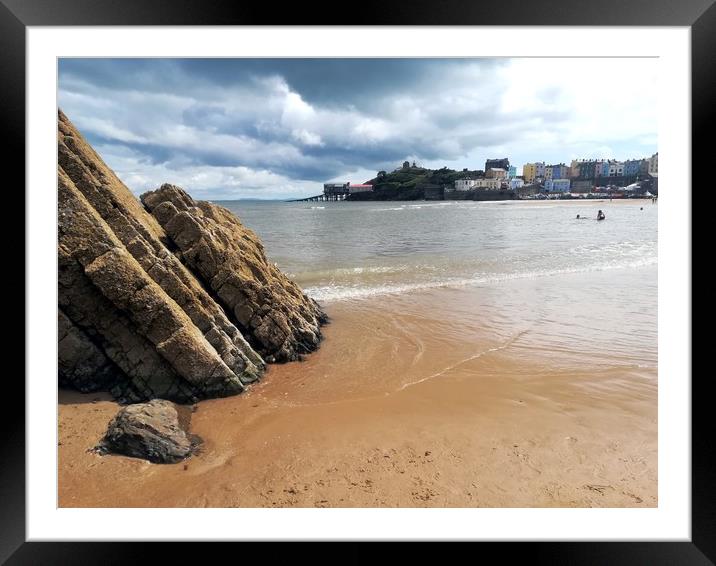 Tenby Beach  Framed Mounted Print by Michael South Photography