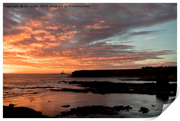 November sun rise over the North Sea Print by Jim Jones