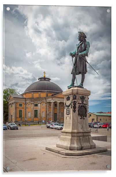 Karlskrona Statue at Stotorget Acrylic by Antony McAulay