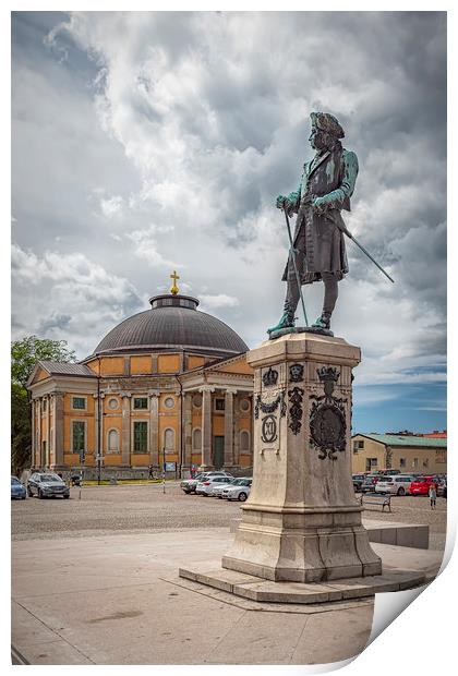 Karlskrona Statue at Stotorget Print by Antony McAulay