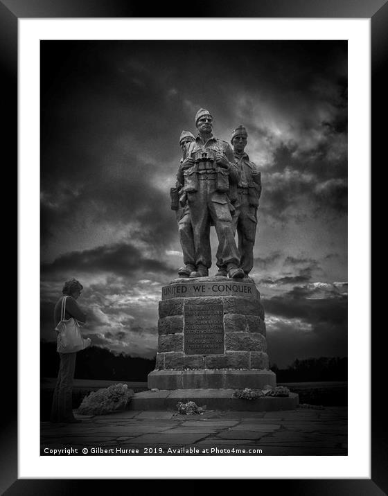 Courage Personified: Spean Bridge Commando Tribute Framed Mounted Print by Gilbert Hurree