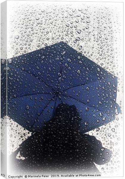 Blue umbrella Canvas Print by Marinela Feier