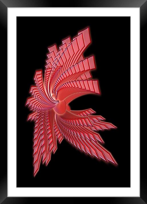 Red Glass Abstract Framed Mounted Print by Ann Garrett