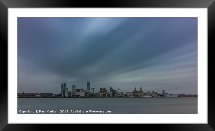 Liverpool Waterfront Long Exposure Framed Mounted Print by Paul Madden