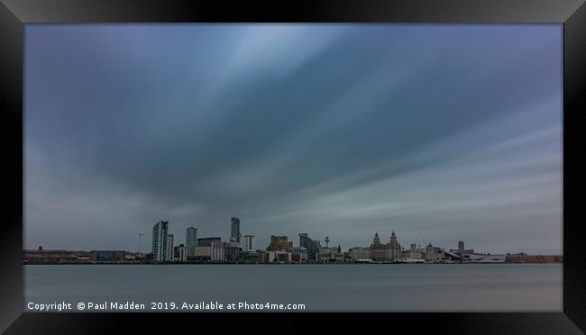 Liverpool Waterfront Long Exposure Framed Print by Paul Madden