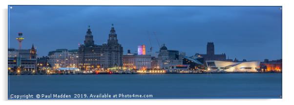 Liverpool Waterfront Acrylic by Paul Madden