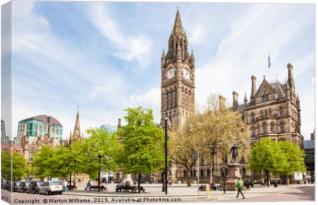 Manchester Town Hall Canvas Print by Martyn Williams