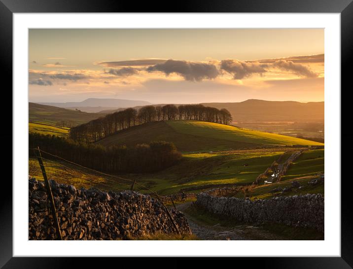 Yorkshire Dales sunset Framed Mounted Print by ANDREW HUDSON