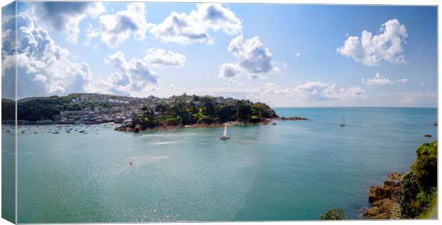 Polruan from Fowey, Cornwall. Canvas Print by Maggie McCall