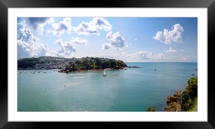Polruan from Fowey, Cornwall. Framed Mounted Print by Maggie McCall