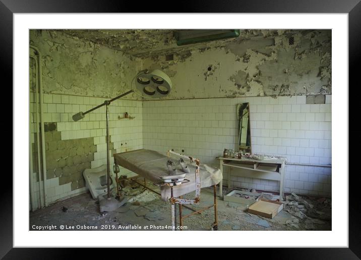 Chernobyl Operating Theatre Framed Mounted Print by Lee Osborne