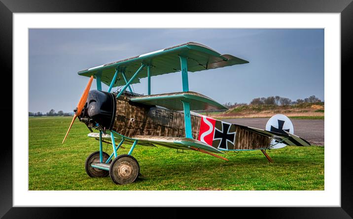Fokker Triplane Framed Mounted Print by Stuart Atton